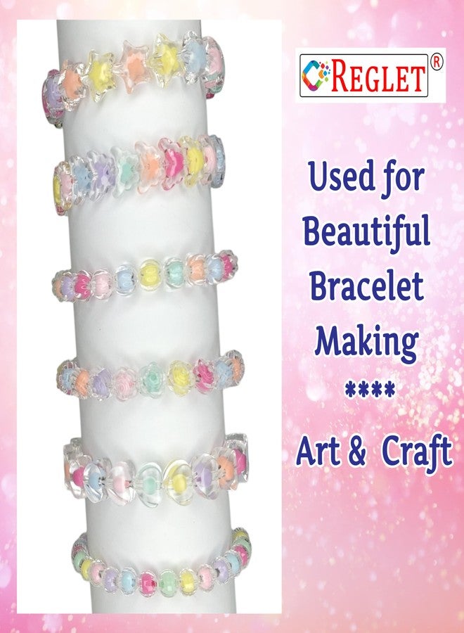 REGLET 310 Pcs Multicolour Inside Crystal Beads for Jewellery Making Kit, Beads for Bracelet Making Kit, Beading, Pearls for Craft, Beadwork, Crafting, Embroidery, DIY Bead Craft - 6 Designs, 180g - Image 4